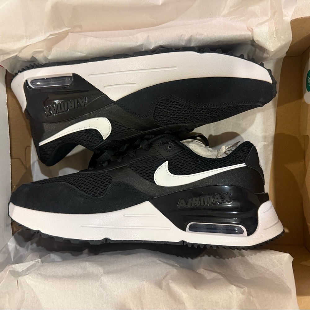 Nike Air Max Black and White Athletic Shoes